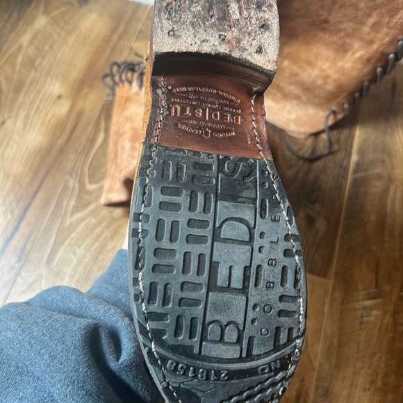 Bed Stu Tan Leather Lace-Up Boots - Picture 3 of 4